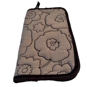 Thirty One Soft Organizing Wallet Zip Around Gray Black